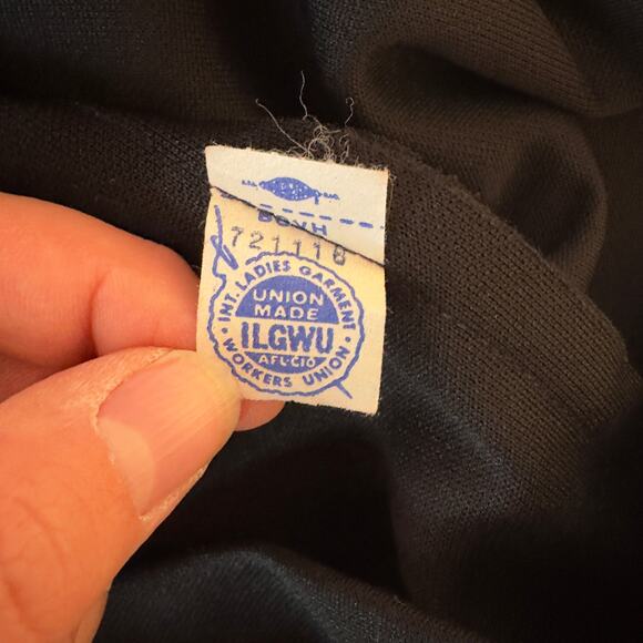 Vintage Leslie Fay Knits Maxi Dress Size 10 Union Made Elegant Evening Cocktail - Picture 8 of 8